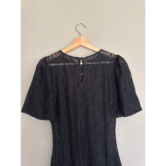 REFORMATION Waller Lace Black Knit Maxi Dress Size Small NWT - Picture 8 of 9